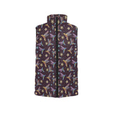 Hummingbird Pattern Print Design 04 Men's Padded Vest