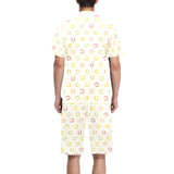 Horseshoes Pattern Print Design 02 Men's V-Neck Short Pajama Set