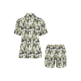 Canabis Marijuana Weed Pattern Print Design 05 Women's V-Neck Short Pajama Set