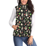 Raccoon watermelon pattern Women's Padded Vest