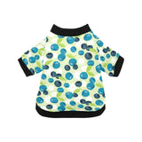 blueberry flower pattern All Over Print Pet Dog Round Neck Fuzzy Shirt