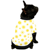 Sun pattern All Over Print Pet Dog Round Neck Fuzzy Shirt