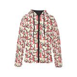 Popcorn Pattern Print Design 05 Women's Padded Hooded Jacket