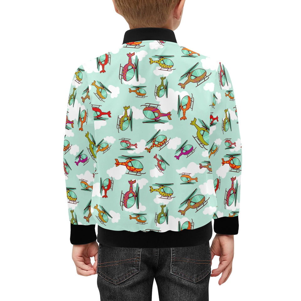 Helicopter design pattern Kids' Boys' Girls' Bomber Jacket