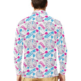 Darts Pattern Print Design 01 Men's Long Sleeve Polo Shirt