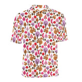 Squirrel Pattern Print Design 02 Men's All Over Print Polo Shirt