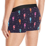 Watercolor colorful seahorse pattern Men's All Over Print Boxer Briefs Men's Underwear