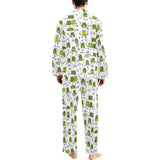 Sketch funny frog pattern Men's Long Pajama Set
