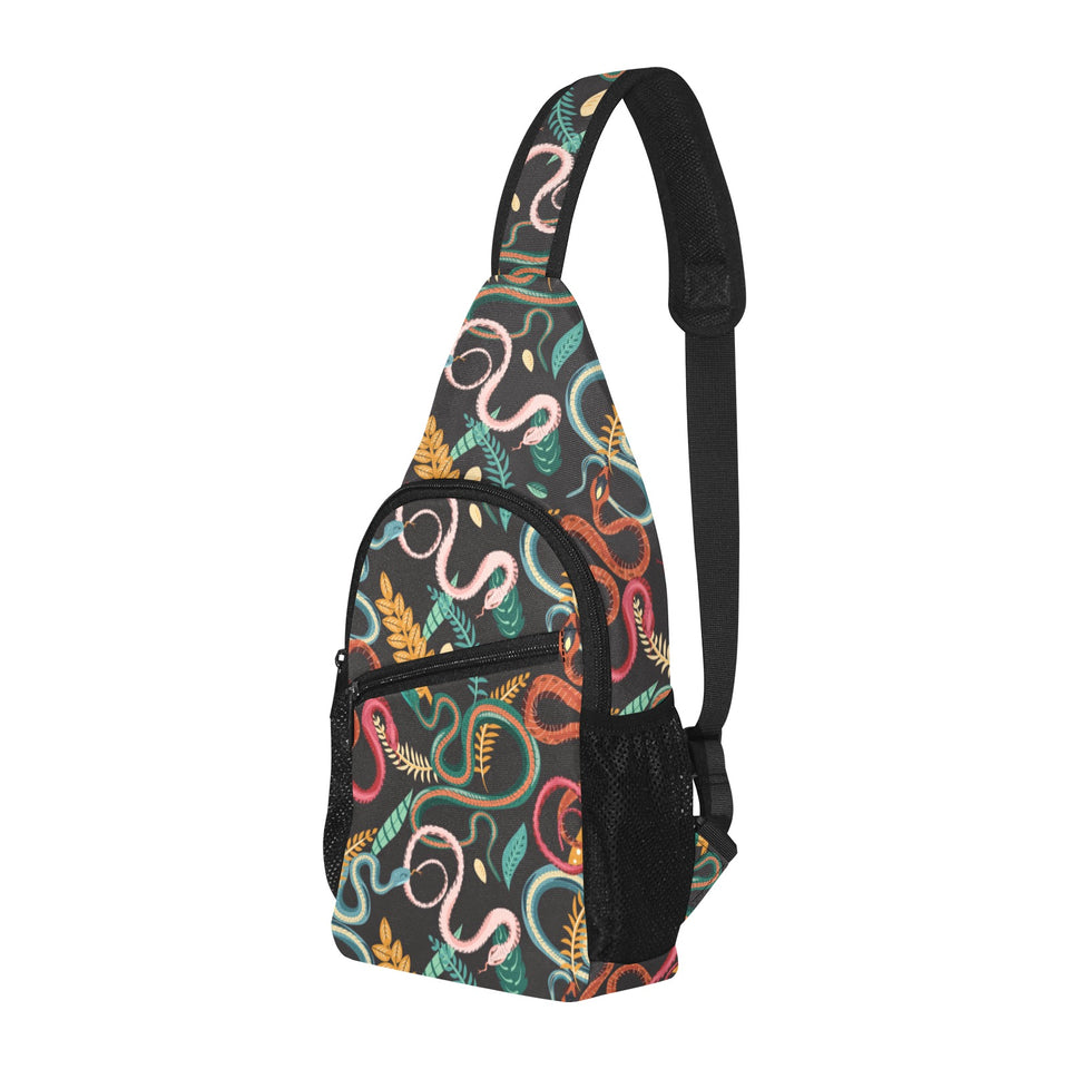 Colorful snake plant pattern All Over Print Chest Bag