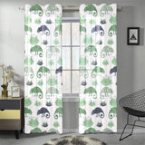 Chameleon lizard succulent plant pattern Gauze Curtain