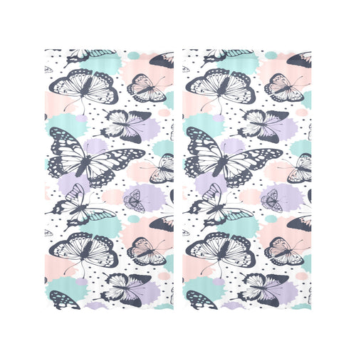 Butterfly pattern Gauze Curtain