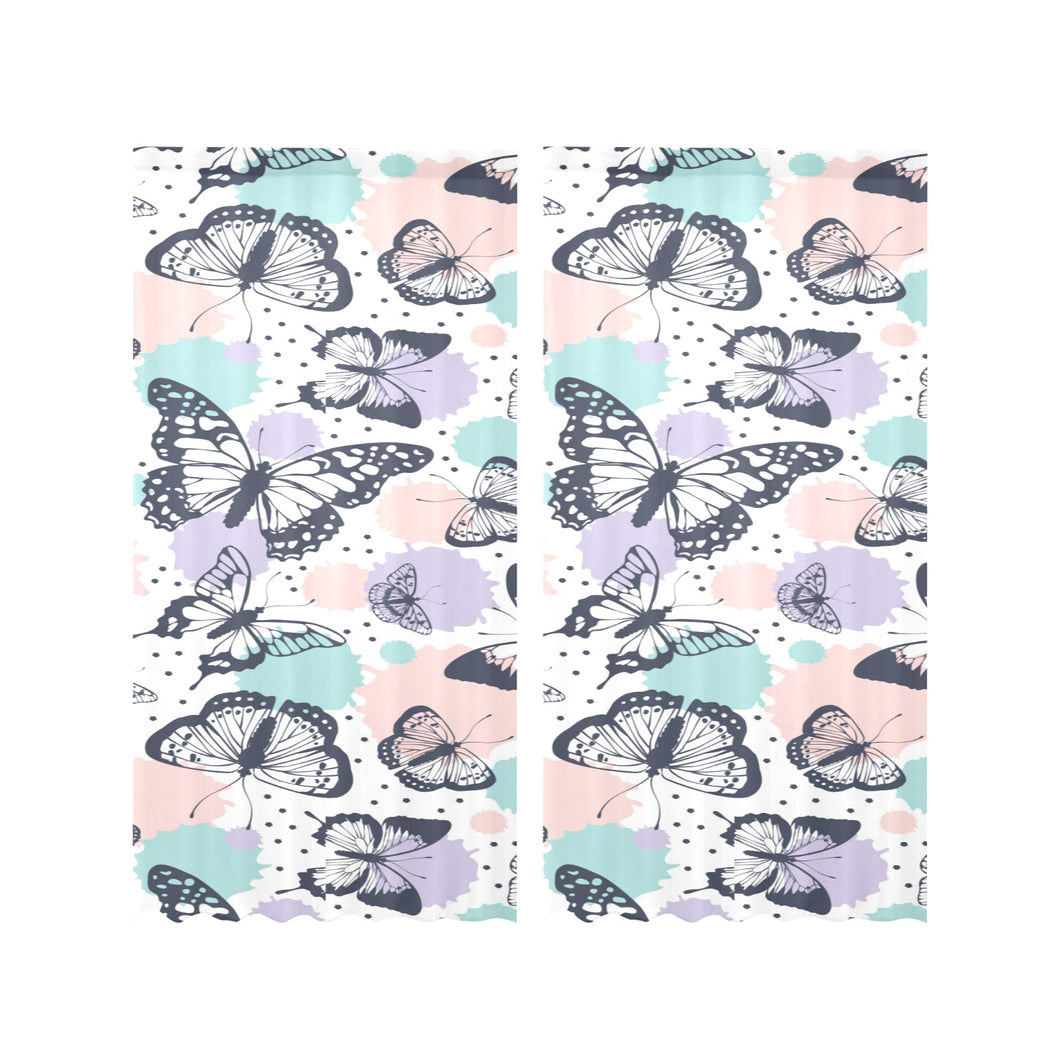 Butterfly pattern Gauze Curtain