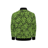 Green hop pattern Kids' Boys' Girls' Bomber Jacket