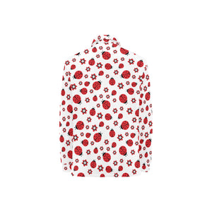 Ladybug Pattern Print Design 04 Women's Long Sleeve Polo Shirt