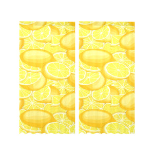 lemon pattern Gauze Curtain