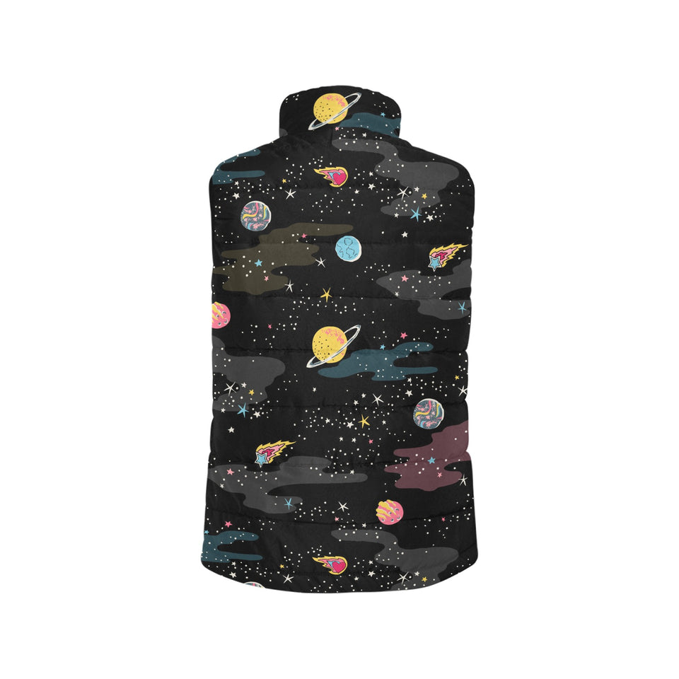 space pattern Women's Padded Vest