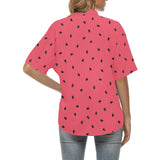 watermelon texture background Women's All Over Print Hawaiian Shirt