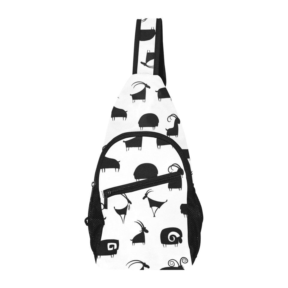 Goat ram pattern All Over Print Chest Bag