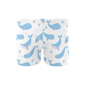 Blue whale pattern Men's Swimming Trunks