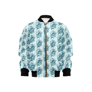 Swordfish Pattern Print Design 05 Kids' Boys' Girls' Bomber Jacket