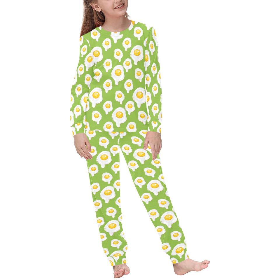 Fried Eggs Pattern Print Design 01 Kids' Boys' Girls' All Over Print Pajama Set