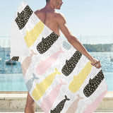 Whale dot pattern Beach Towel
