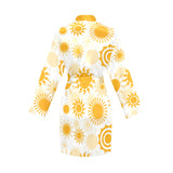 Sun design pattern Women's Long Sleeve Belted Night Robe