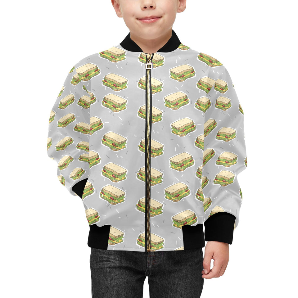 Sandwich Pattern Print Design 05 Kids' Boys' Girls' Bomber Jacket