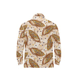 Corn Pattern Print Design 03 Men's Long Sleeve Polo Shirt