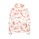 Watercolor Koi Fish Carp Fish pattern Kids' Boys' Girls' Padded Hooded Jacket