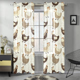 Cute rooster chicken cock Gauze Curtain
