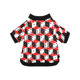 Dice Pattern Print Design 02 All Over Print Pet Dog Round Neck Fuzzy Shirt
