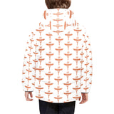 Sausage Pattern Print Design 05 Kids' Boys' Girls' Padded Hooded Jacket