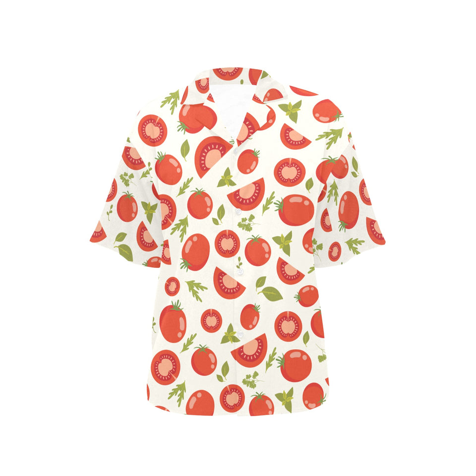 Tomato pattern Women's All Over Print Hawaiian Shirt