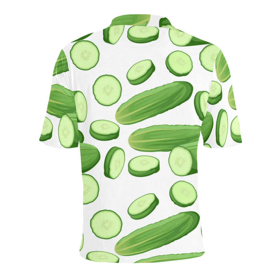 cucumber whole slices pattern Men's All Over Print Polo Shirt