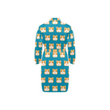 Guinea Pig Pattern Print Design 03 Men's Long Sleeve Belted Night Robe