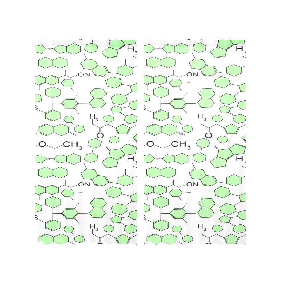 Chemistry Periodic Table Pattern Print Design 03 Gauze Curtain