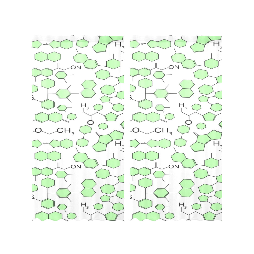 Chemistry Periodic Table Pattern Print Design 03 Gauze Curtain
