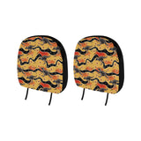 Kangaroo Australian aboriginal art pattern Car Headrest Cover