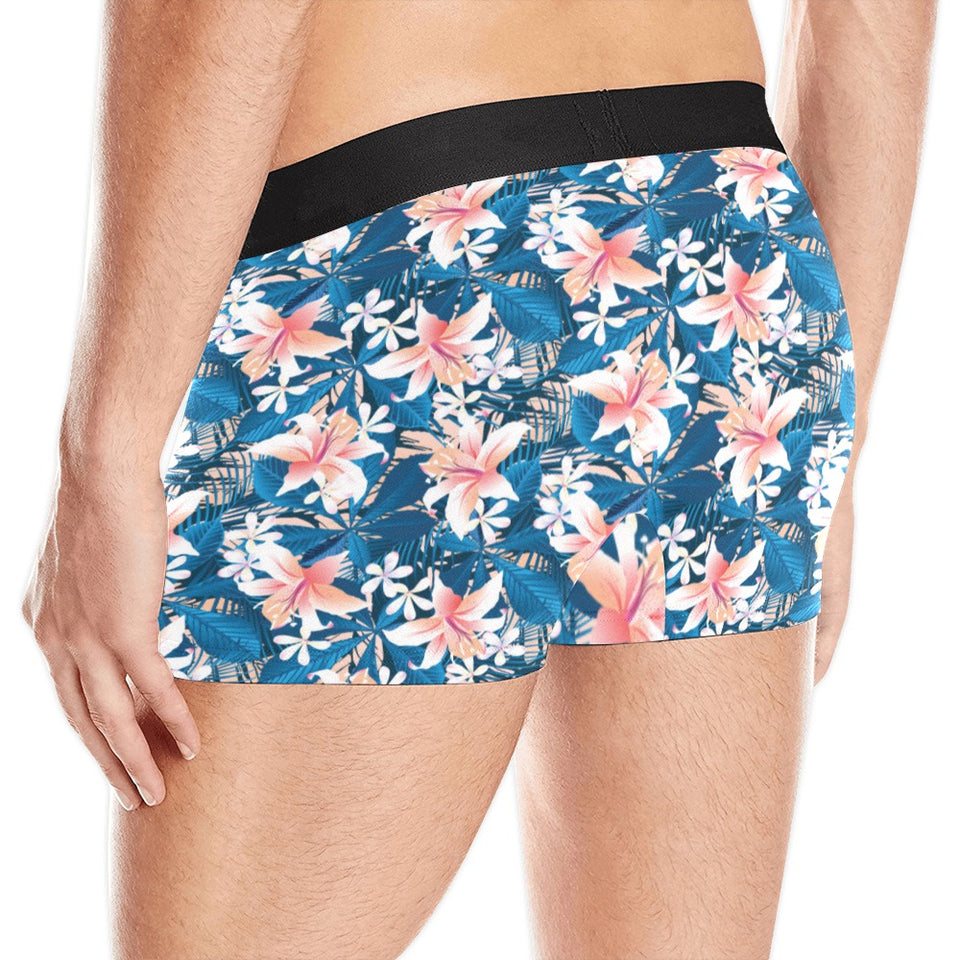 Hibiscus Pattern Print Design 02 Men's All Over Print Boxer Briefs Men's Underwear