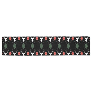 Deer Christmas new year pattern argyle Table Runner