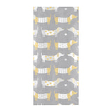 Cute dachshund dog pattern Beach Towel