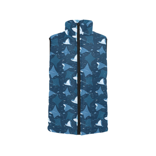 Stingray Pattern Print Design 04 Men's Padded Vest
