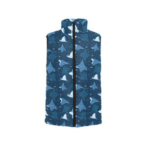 Stingray Pattern Print Design 04 Men's Padded Vest