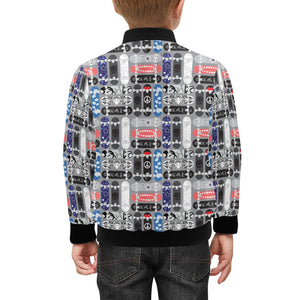 Skate Board Pattern Print Design 04 Kids' Boys' Girls' Bomber Jacket