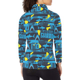 Shark dangerous Women's Long Sleeve Polo Shirt