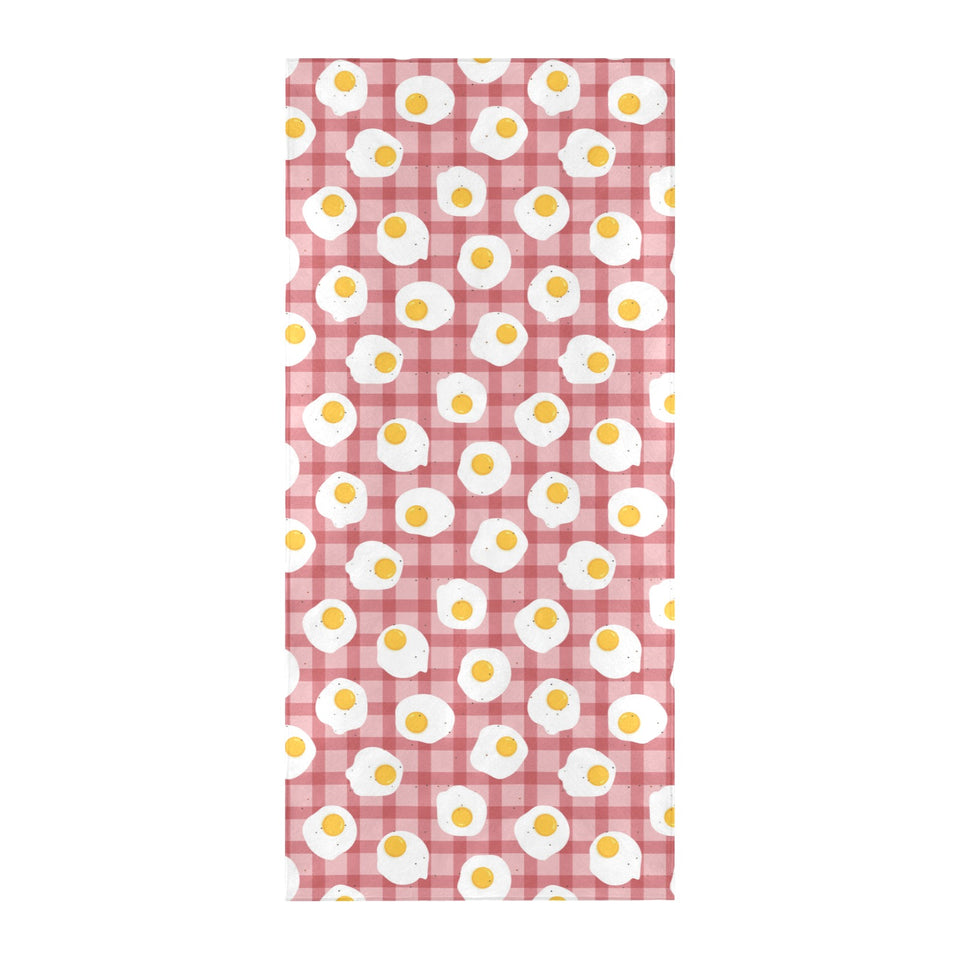 Fried Eggs Pattern Print Design 03 Beach Towel