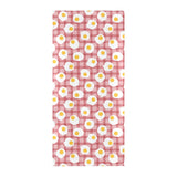 Fried Eggs Pattern Print Design 03 Beach Towel