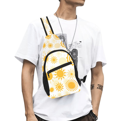 Sun design pattern All Over Print Chest Bag
