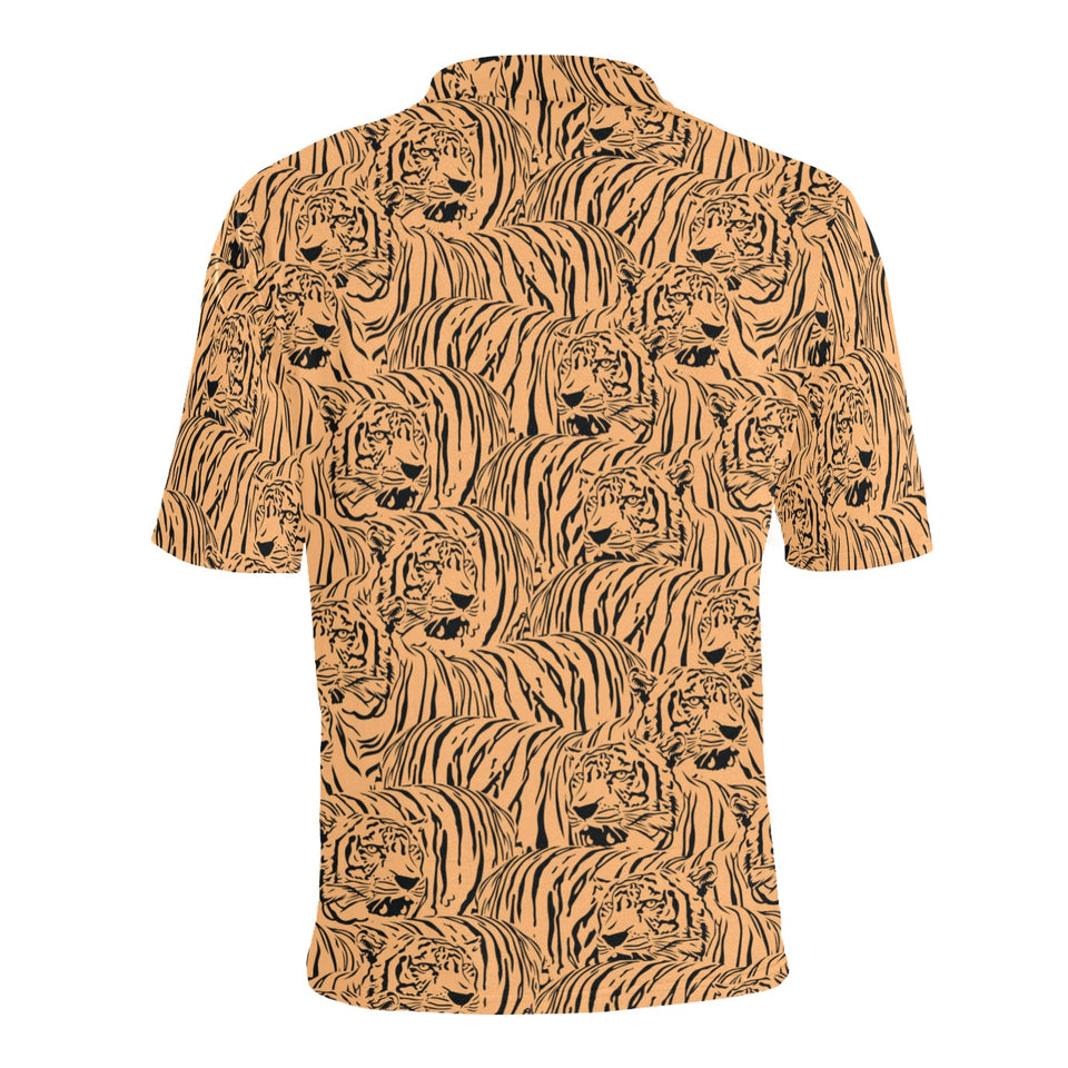 Bengal tigers pattern Men's All Over Print Polo Shirt